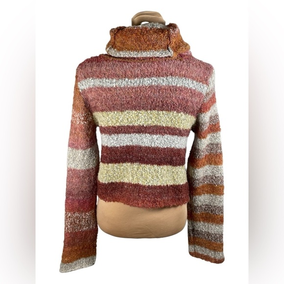 Free People My Girl Turtleneck Sunburst Combo Top Sweater Size Medium - Picture 7 of 14